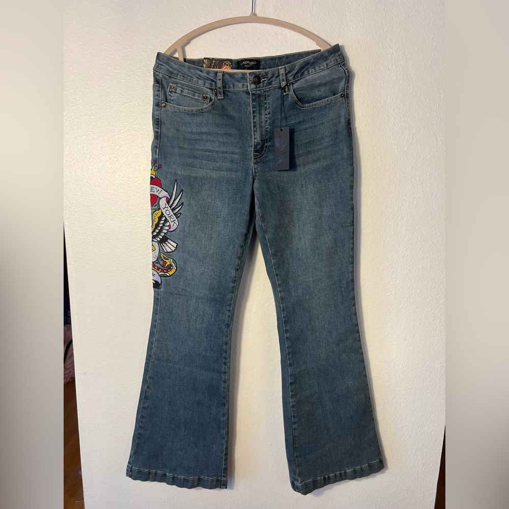 Brand New Ed Hardy Flare Jeans
